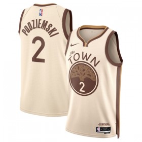 Maillot Basket Homme Golden State Warriors Brandin Podziemski 2025-26 Nike City Edition Blanc Swingman